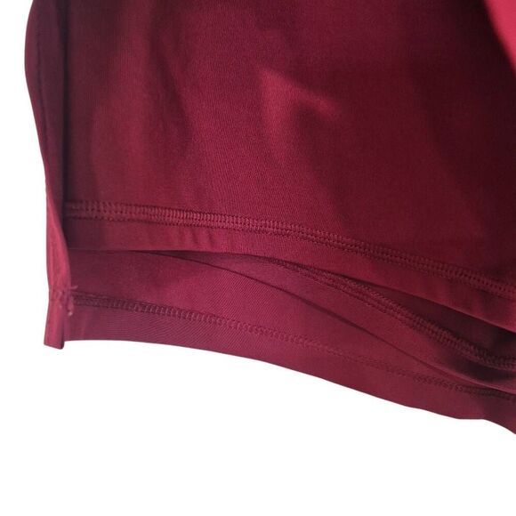 Avia Women's Burgundy Poly/Spandex Split Leg Running Shorts - Picture 5 of 6
